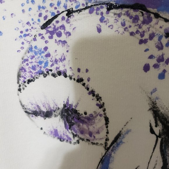 ONE of the KIND  Long Sleeve Hand Painted Sweater - Picture 2 of 4